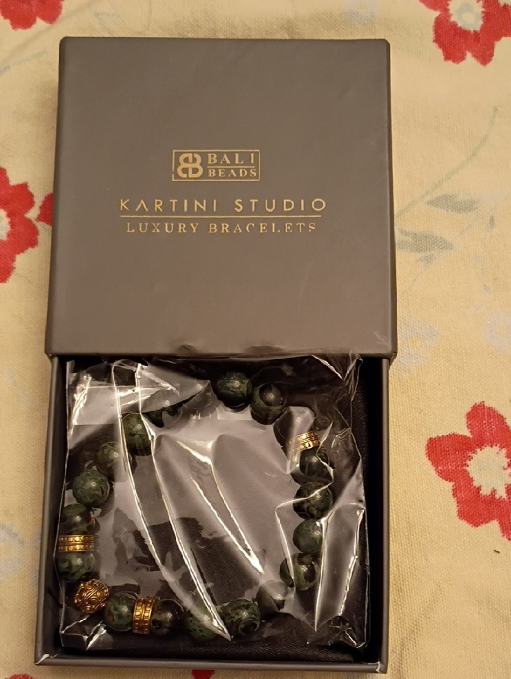 Kartini Studio Bali Beads Green Stone Luxury Bracelet